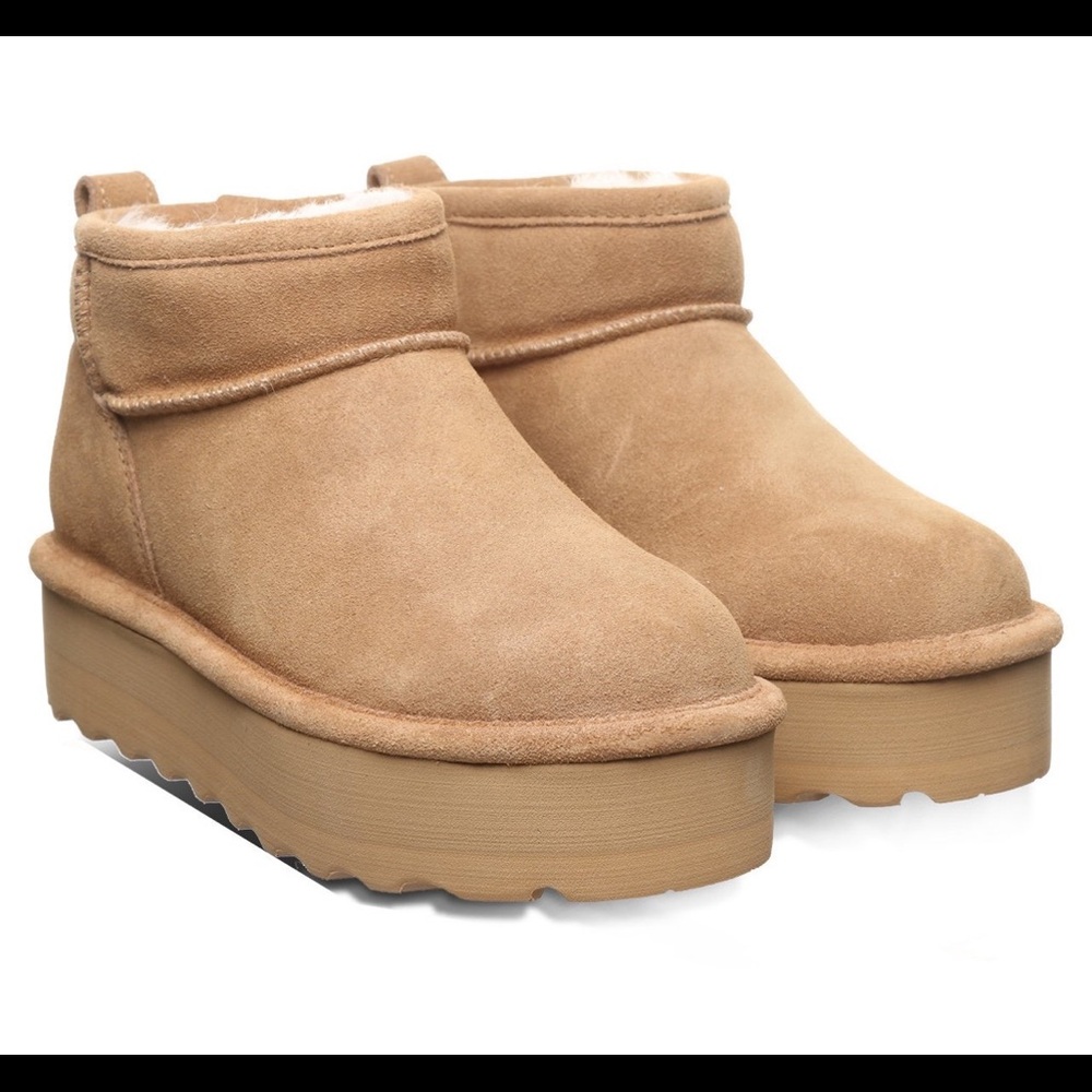 BearPaw Retro Shorty Boot Iced Coffee women’s size 6 NEW